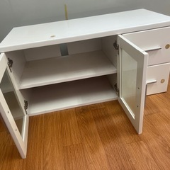 中古　テレビ台　白の画像