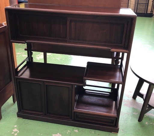 【ドリーム川西店御来店限定】☆ジモティー見たよ♪割引☆  茶箪笥 ブラウン クリーニング済み 【99560000030126】