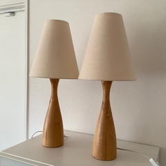 IKEA 照明器具 テーブルランプ 2個セット 木製の画像