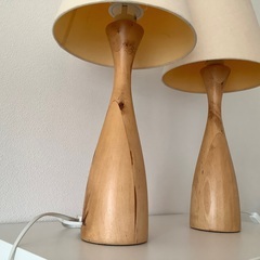IKEA 照明器具 テーブルランプ 2個セット 木製の画像