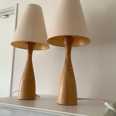 IKEA 照明器具 テーブルランプ 2個セット 木製の画像