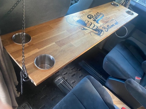 【ミニバン】セカンドシート用テーブル　2way