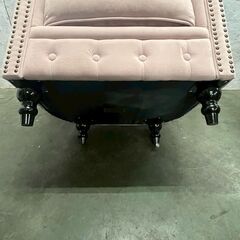 チェスターフィールド 1人掛けソファ ピンク VINCENT ヴィンセント レトロ アンティーク 姫系家具 シングルソファ ③ A0606の画像