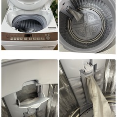 R209 ☀️ ジモティー限定特別価格！SHARP 洗濯機（洗濯7.0㎏) 20年製 ES-T712 ⭐ 動作確認済 ⭐ クリーニング済の画像