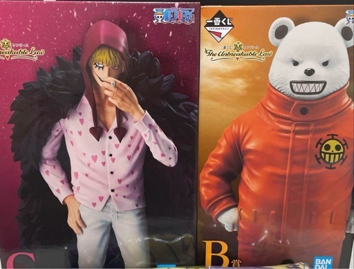 ワンピース　一番くじ　B賞ベポ　C賞コラソン　フィギュア