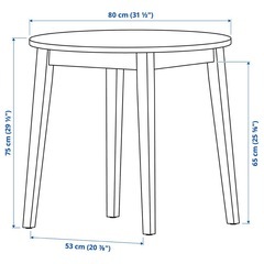 テーブル, アカシア材, 80 cm NACKANÄS ナッカンネース　IKEAの画像
