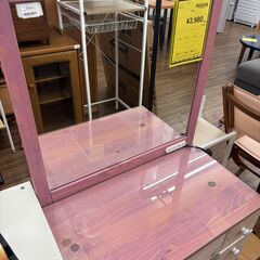 【ジモティー割あり】【ジャングルジャングル守口店】ドレッサー　ピンクの画像