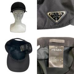 プラダ PRADA キャップ 三角プレート 2HC274 ブラックの画像
