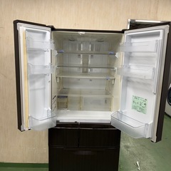 1F☆48訳あり特価品 三菱 自動製氷機能付き冷蔵庫　10年製　520L  木目デザインの画像