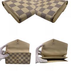 ルイヴィトン LOUIS VUITTON 長財布 ダミエ アズール ポルトフォイユ サラ N63208 ホワイトの画像