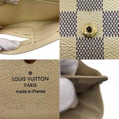 ルイヴィトン LOUIS VUITTON 長財布 ダミエ アズール ポルトフォイユ サラ N63208 ホワイトの画像