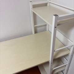 ニトリ　システムデスク　ホワイト　白　勉強机　パソコンデスク　の画像