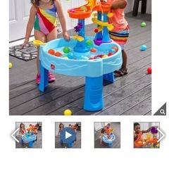 ウォーターテーブル　水遊びの画像