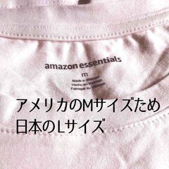 【連休セール】新品✨L＆Mサイズ Amazon Tシャツ 4枚まとめ売り レディース 無地 ピンク グレー グリーンの画像