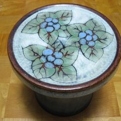 高級 花台 ガーデンスツール 陶器椅子 セットの画像