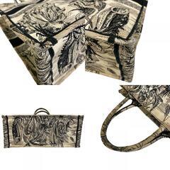 クリスチャンディオール Christian Dior トートバッグ トワル ドゥ ジュイ エンブロイダリー ブックトート ラージ ブラックの画像