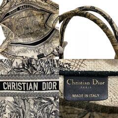 クリスチャンディオール Christian Dior トートバッグ トワル ドゥ ジュイ エンブロイダリー ブックトート ラージ ブラックの画像