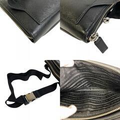 プラダ PRADA ボディバッグ 三角ロゴプレート ウエストポーチ 2VH156 ブラックの画像