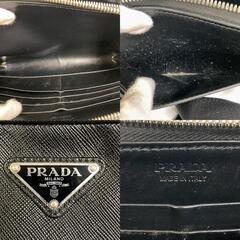 プラダ PRADA ボディバッグ 三角ロゴプレート ウエストポーチ 2VH156 ブラックの画像
