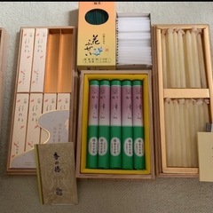 木箱入り　お香とろうそく　おまとめ売りの画像