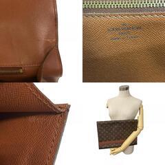 ルイヴィトン LOUIS VUITTON クラッチバッグ モノグラム ポルト エンベロープ M51801 ブラウンの画像