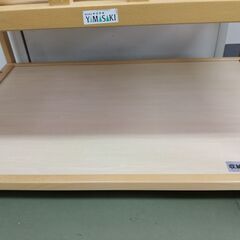 【中古品】ヤマサキ　ベビーベッド　コンパクト立ちベッドツーオープン 　収納棚付き　の画像