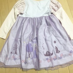 決定しました☆新品ラプンツェルワンピース ドレス ハロウィンコスプレ　Tシャツ付きの画像
