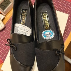 24.5cm 黒シューズの画像
