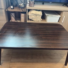 【最終値下げ】ローテーブル　ダークブラウン　折りたたみの画像