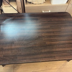 【最終値下げ】ローテーブル　ダークブラウン　折りたたみの画像