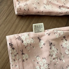 120cm小花柄パジャマ 長袖長ズボン ピンク 子供服 女の子の画像