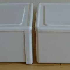 収納ボックス 引き出しケース 白／クリア　２個の画像