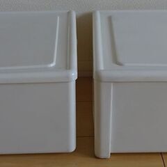 収納ボックス 引き出しケース 白／クリア　２個の画像
