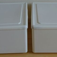 収納ボックス 引き出しケース 白／クリア　２個の画像