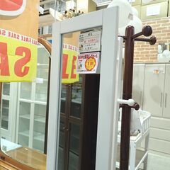 回転式姿見 ハンガーラック付き【モノ市場東海店】159の画像