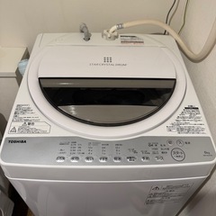 東芝　洗濯機　風呂水ポンプ付き 6kg AW-6G6(W)の画像