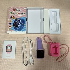 キッズスマートウォッチ 紫の画像