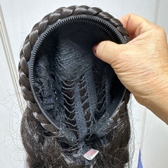 ブラック ロング ウェーブ ウィッグ　韓国製
の画像