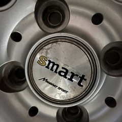 MANARAY マナレイスポーツ smart スマート 13インチ 4J +42 4穴 PCD100 ホイール タイヤ付き 2本の画像
