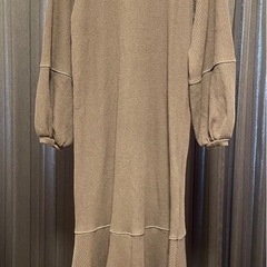 CIAOPANIC TYPY チャオパニックティピー　2WAYあったかサーマル配色ステッチ袖ボリュームワンピースの画像