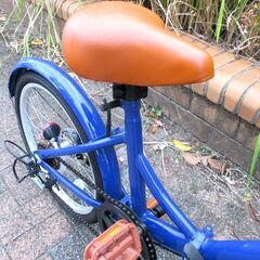 中古自転車 Folding Bichcle ミニサイクル 折り畳み 自転車 20インチ 取付型LEDライト ブルー 通勤 通学 近所のお出掛けなどにの画像