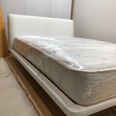  美品 Simmons シモンズ Beautyrest Premium Golden Value Double Bed 高級ホテル仕様 ダブルベッド マットレス付 分解発送 説明書付き 人気家具 寝具　【糸島市内 送料無料】88285-4-100の画像