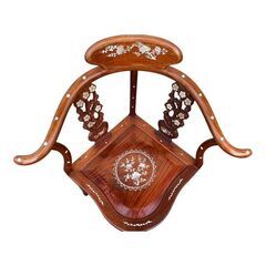 螺鈿細工　唐木家具　花梨　チェア2脚の画像