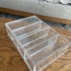 無印良品　小物収納ケース引き出し　クリア　の画像