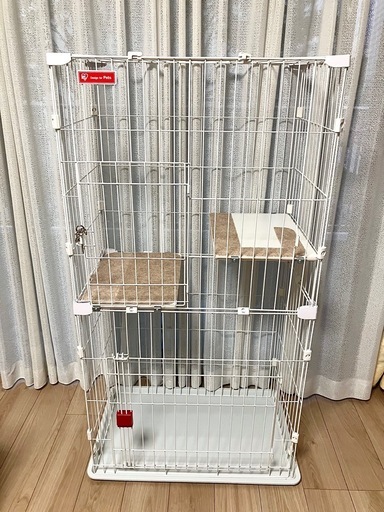 アイリスオオヤマ スリムキャットケージ 2段