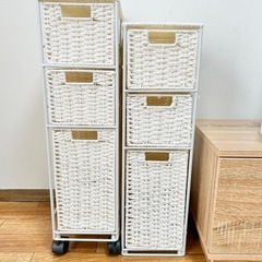 ばら売り可　ニトリ 3段ラック バスケット 隙間収納の画像