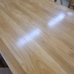 J1598【リユースのサカイ柏店】家具の大丸　ダイニングテーブルセット　椅子4脚付　Albero　アルボーノ　T-140　オーク無垢　クリーニング済　参考価格86,500円（テーブル）23,400円（ダイニングチェア）の画像