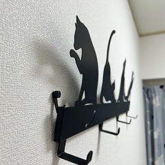 カインズ(CAINZ) 壁掛け衣類ハンガー キャット 4連  の画像
