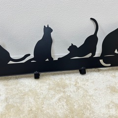 カインズ(CAINZ) 壁掛け衣類ハンガー キャット 4連  の画像