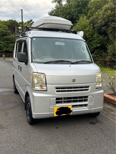 車検R8.12.27まで　スズキ　エブリィバン（ルーフボックス、サイドオーニング付）　5速マニュアル　 初年度登録H22.12 現金支払いも可